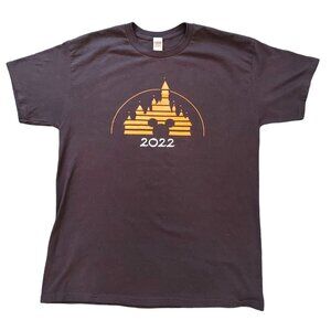 Disney Castle T-Shirt Team USA Nationals 2022 Let's Do This Graphic Shirt Size L